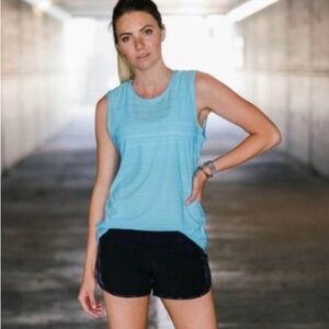 ZYIA Active Light Blue Turquoise Sky Luxe Muscle Tank Size Small